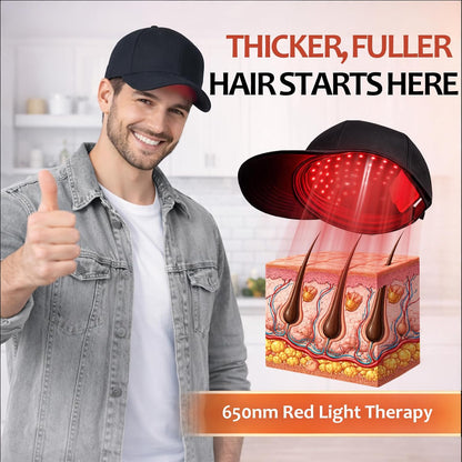 LED Red Light Therapy Hair Growth Cap – Low-Level Laser Scalp Stimulator for Thinning Hair