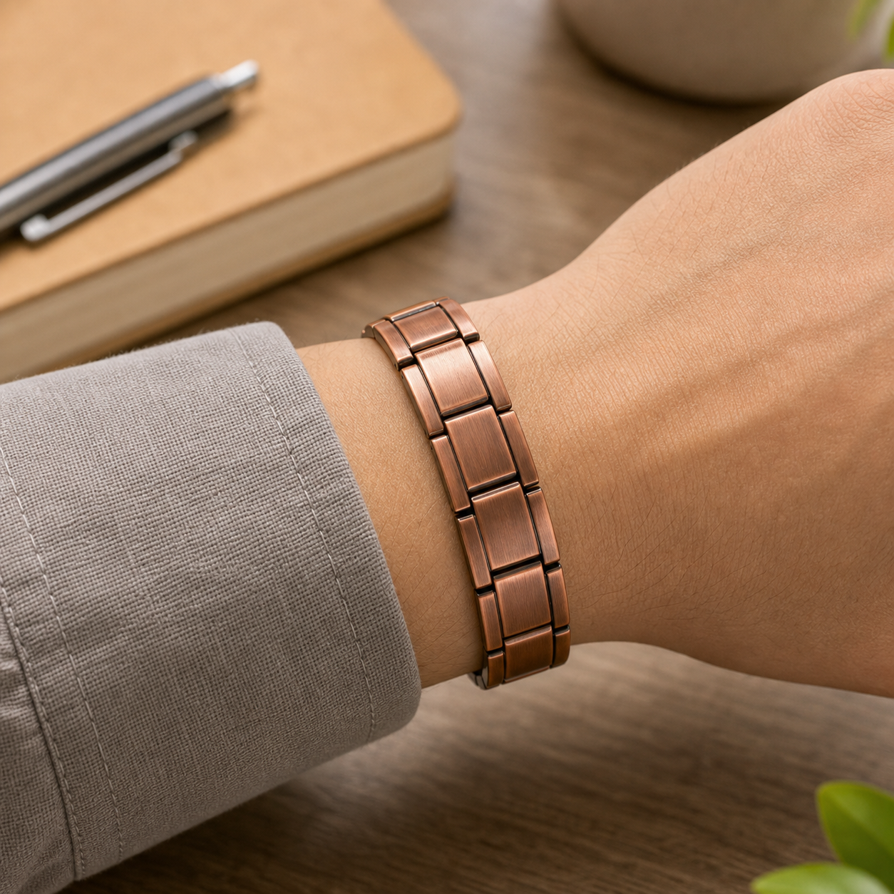 adjustable copper tone magnetic bracelet - Everyday Wrist Styling