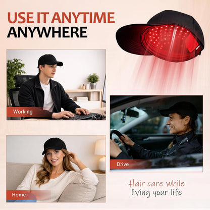 LED Red Light Therapy Hair Growth Cap – Low-Level Laser Scalp Stimulator for Thinning Hair