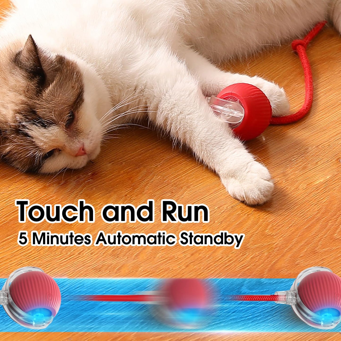 Interactive Pet Toy Ball – Auto-Rolling, Self-Moving Play Ball for Cats & Dogs