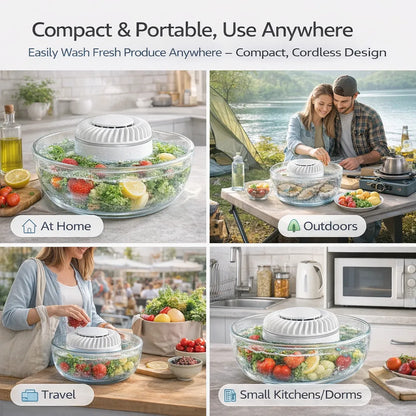 🥬 Fruit & Vegetable Washer – Ultrasonic Cleaner That Removes Pesticides & Bacteria