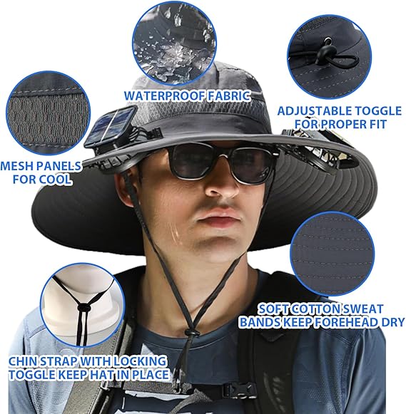 Ultralight Solar Fan Sun Hat – Built-in Fan, UV Protection & Featherlight Design