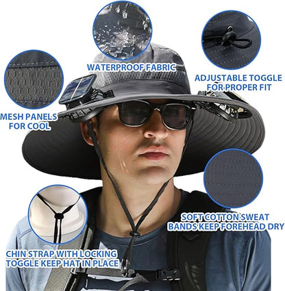 Ultralight Solar Fan Sun Hat – Built-in Fan, UV Protection & Featherlight Design
