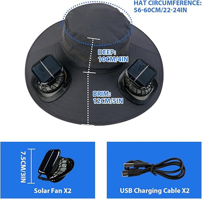 Ultralight Solar Fan Sun Hat – Built-in Fan, UV Protection & Featherlight Design