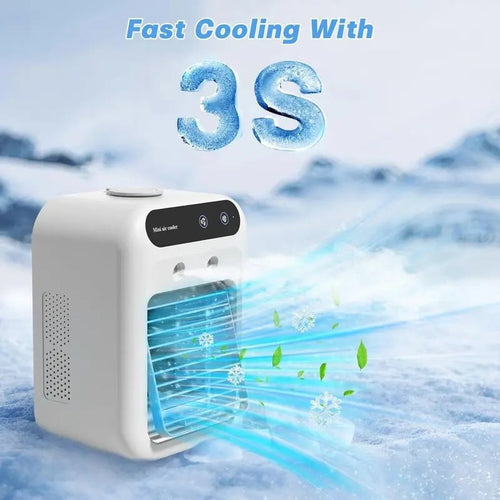 Portable Air Conditioner Fan – 3-in-1 Cooling, Humidifying & Purifying with 2-Speed Mist