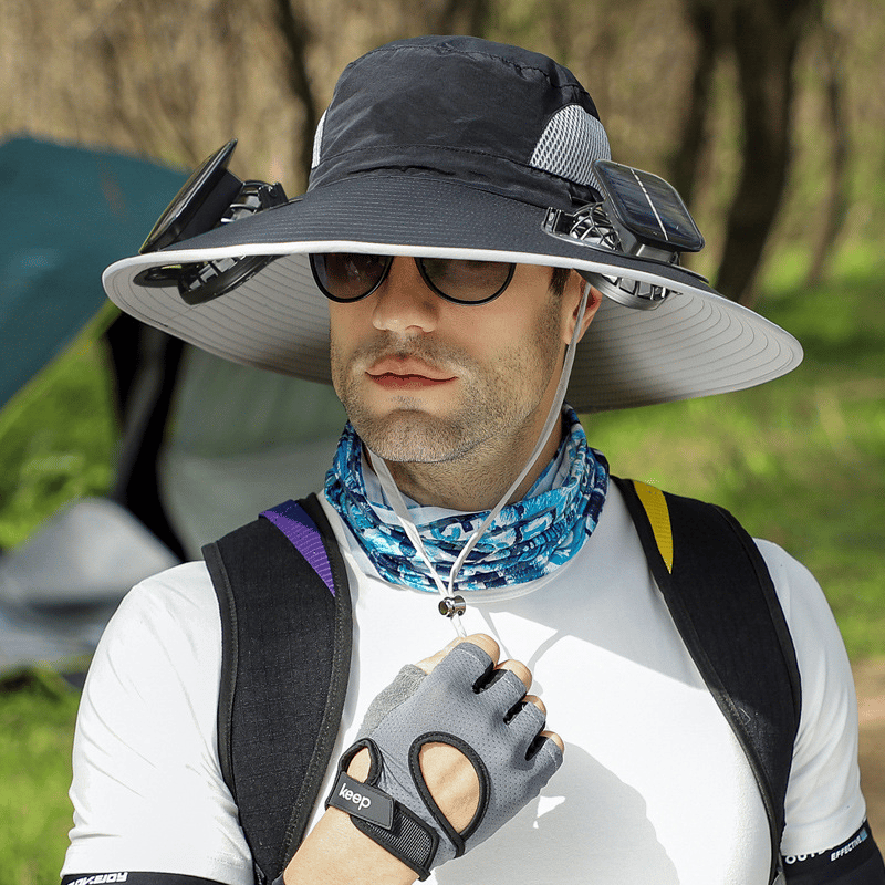 Ultralight Solar Fan Sun Hat – Built-in Fan, UV Protection & Featherlight Design