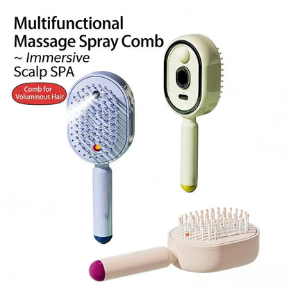 3-in-1 Electric Mist Spray Scalp Massage Brush