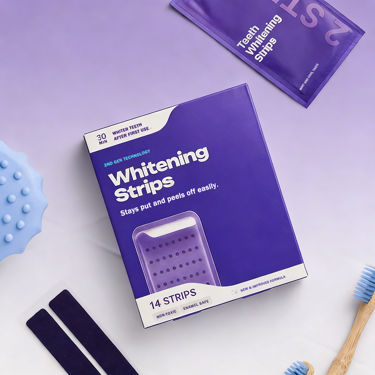 Purple Teeth Whitening Strips – Fast-Acting, Enamel-Safe Whitening Treatment