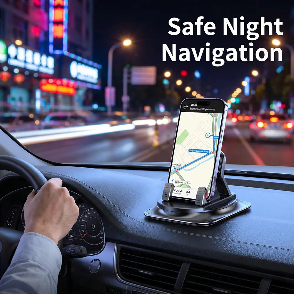360° Rotatable Car Phone Holder – Strong Suction Cup Mount for Dashboard & Windshield