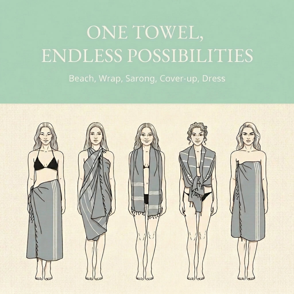 Quick-Dry Sand-Resistant Hammam Beach Towel