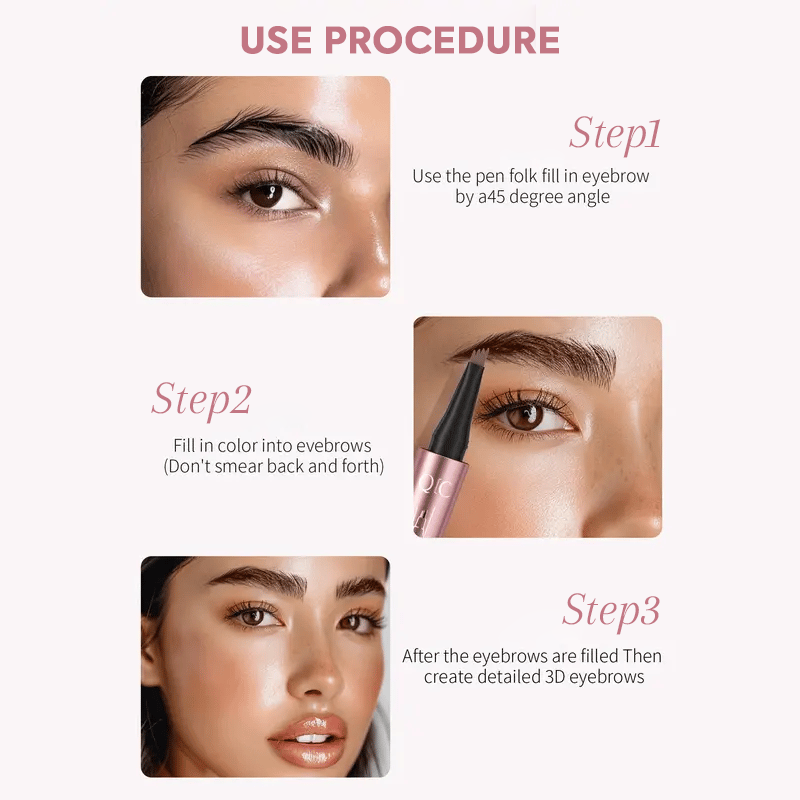 Waterproof Micro-Fork Eyebrow Pencil – Natural Hair-Stroke Effect & Long-Lasting Color