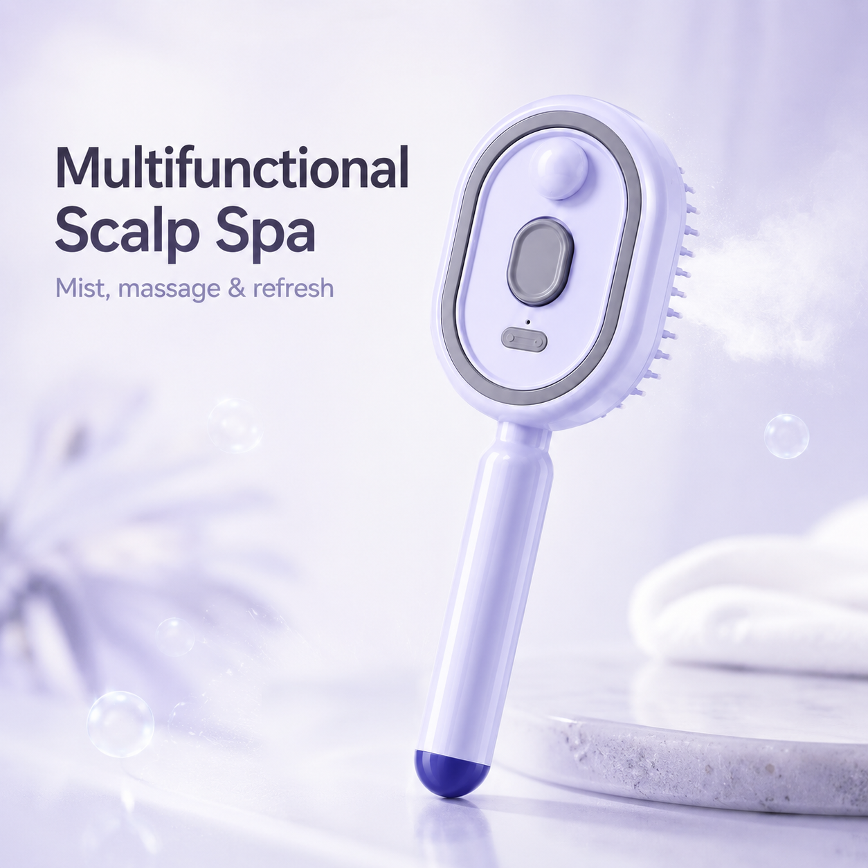 3-in-1 Electric Mist Spray Scalp Massage Brush