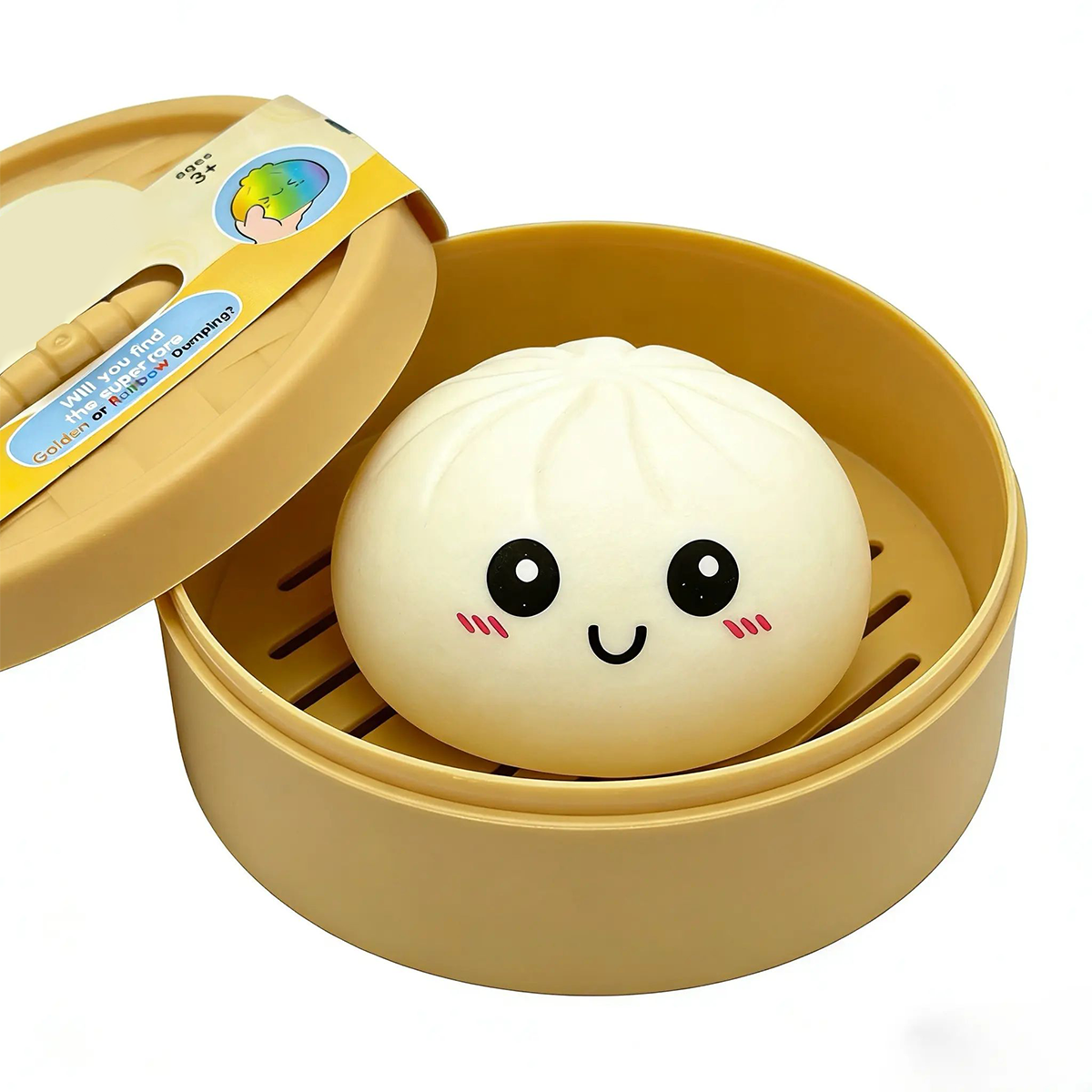 Giant Dumpling Squishy Toy – Cute Smiling Face Slow Rising Stress Relief Ball