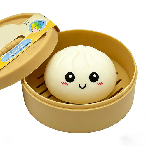 Giant Dumpling Squishy Toy – Cute Smiling Face Slow Rising Stress Relief Ball