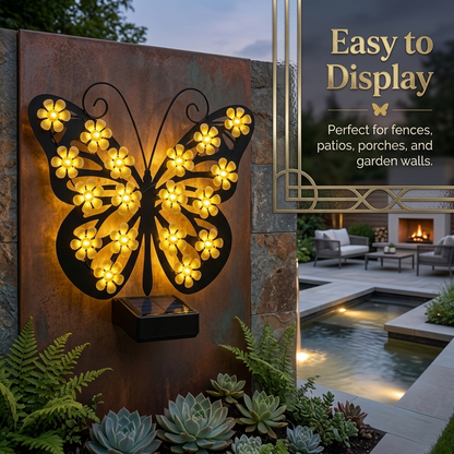 Solar-Powered LED Butterfly Garden Light