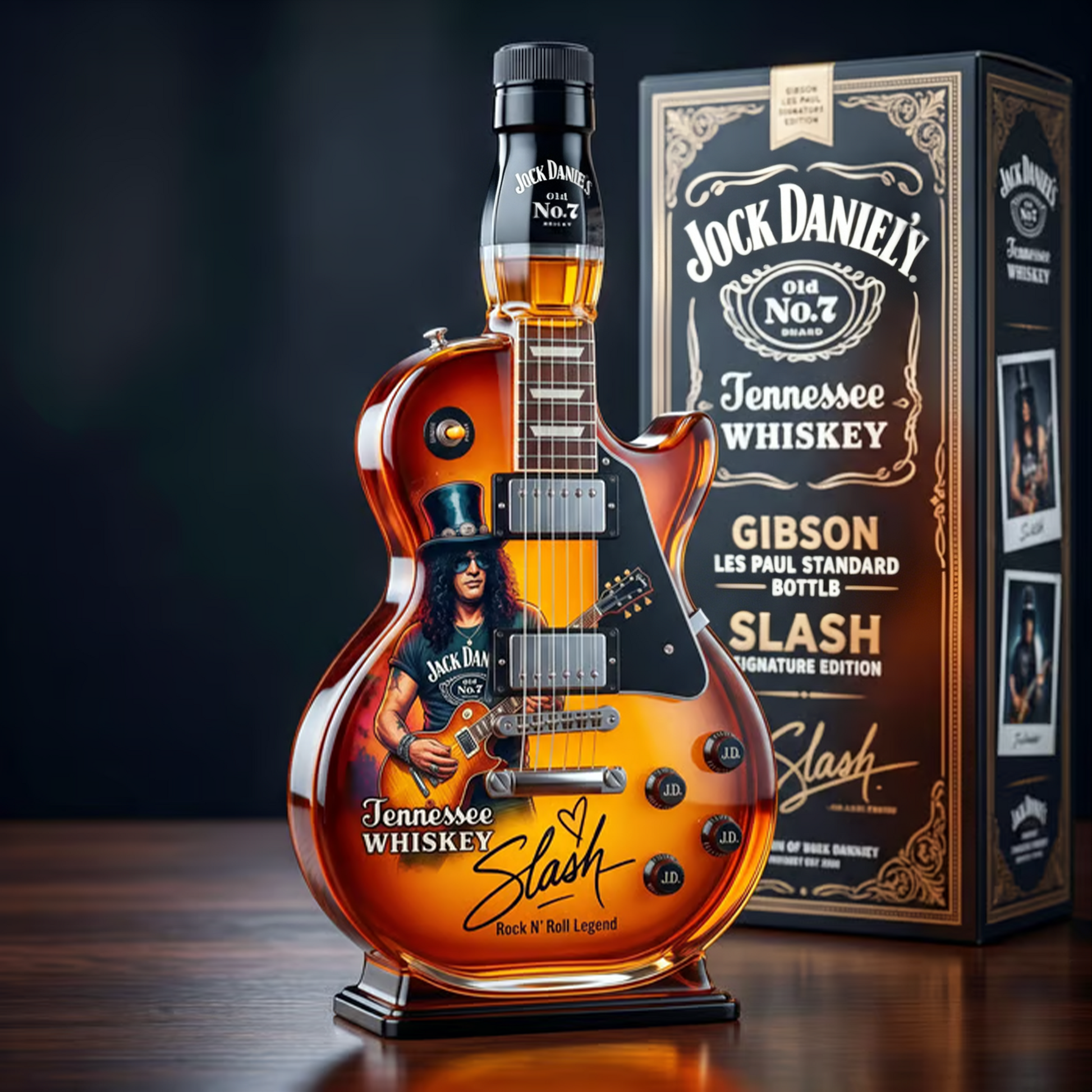 Sunburst Guitar Shaped Liquor Decanter Bottle - product detail 2