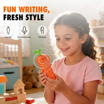 Carrot Voice Recording Pen – 60-Second Recordable Magic Toy for Kids