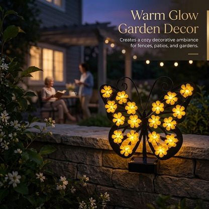 Solar-Powered LED Butterfly Garden Light