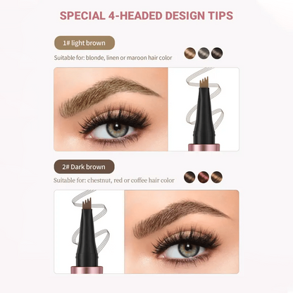 Waterproof Micro-Fork Eyebrow Pencil – Natural Hair-Stroke Effect & Long-Lasting Color
