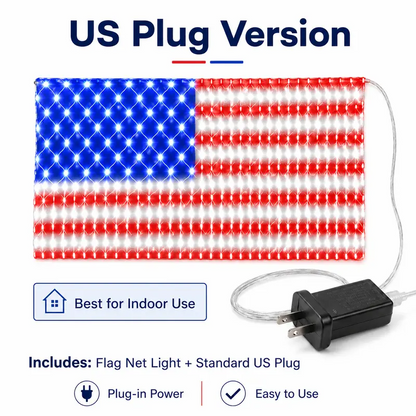 Outdoor LED American Flag Net Lights