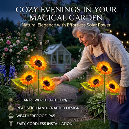 🌻Sunflower Solar Garden Lights – Waterproof Outdoor Stake Lights for Yard & Patio Décor