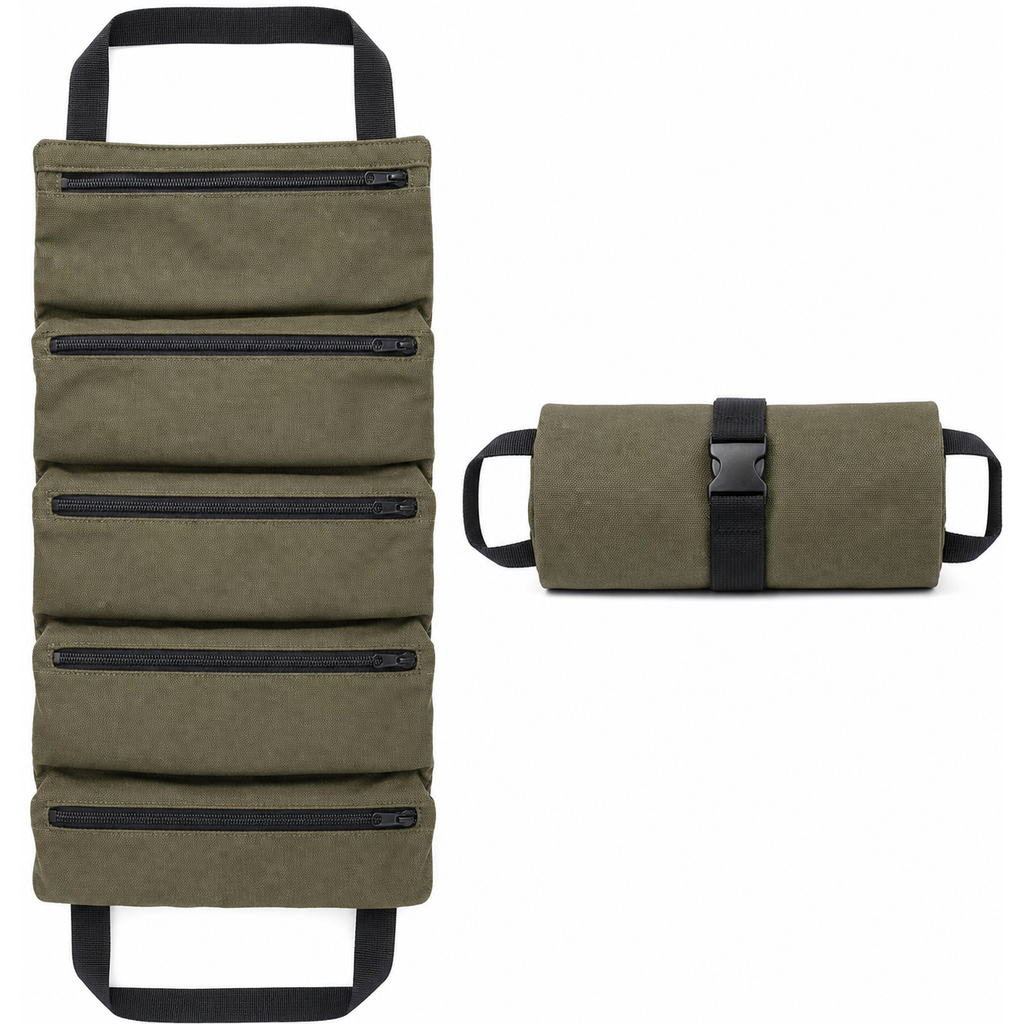 5-Pocket Roll-Up Tool Organizer