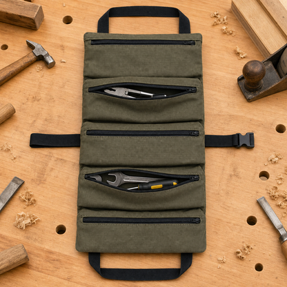 5-Pocket Roll-Up Tool Organizer