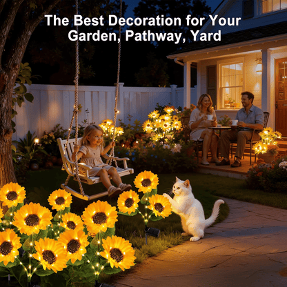 🌻Sunflower Solar Garden Lights – Waterproof Outdoor Stake Lights for Yard & Patio Décor