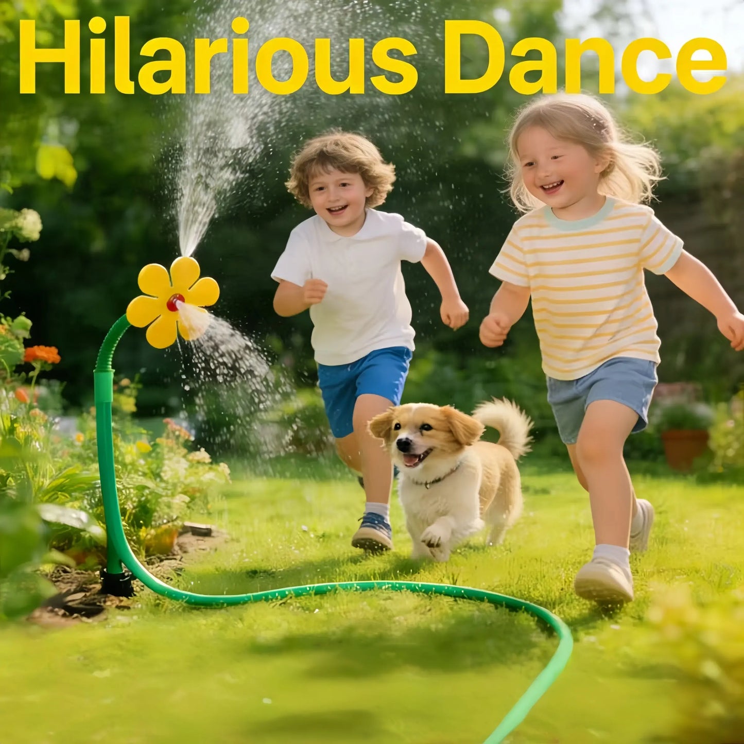 Sunflower Sprinkler Toy for Kids – Spinning Water Play for Backyard & Garden Fun