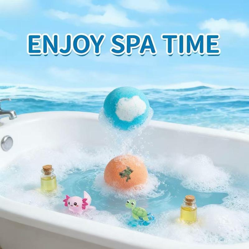 Natural Bath Bombs for Kids – Mega Bubbles, Surprise Inside, 12 Pcs per Box