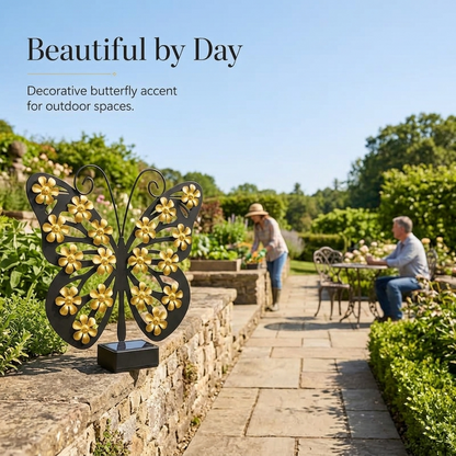 Solar-Powered LED Butterfly Garden Light