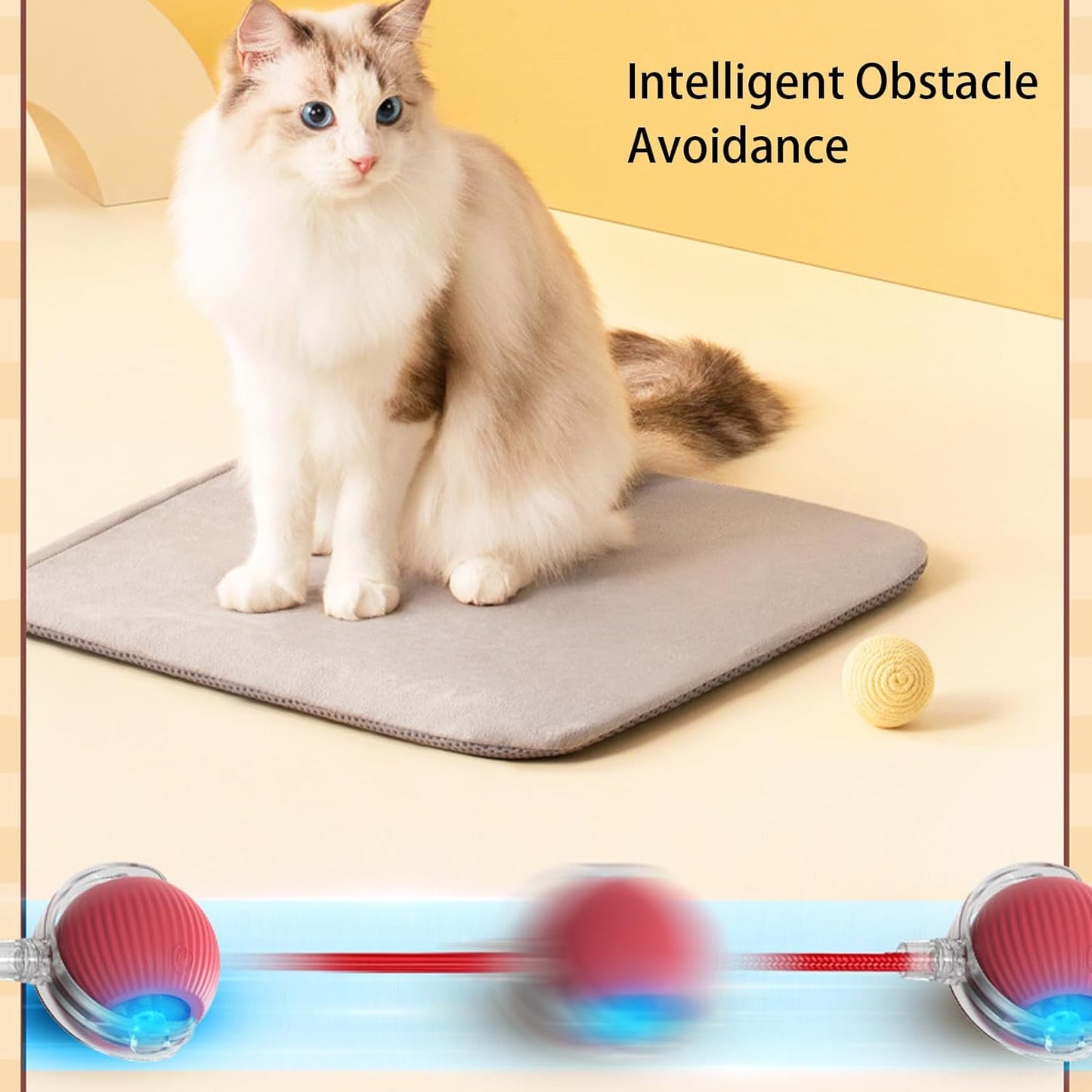 Interactive Pet Toy Ball – Auto-Rolling, Self-Moving Play Ball for Cats & Dogs