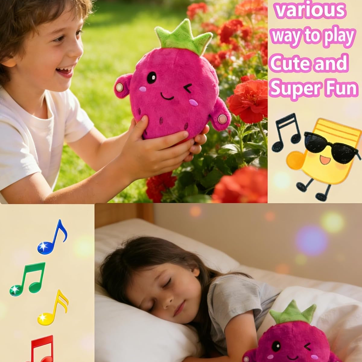Fruit Rhythm Interactive Musical Plush Toy – Singing & Sound Play for Toddlers