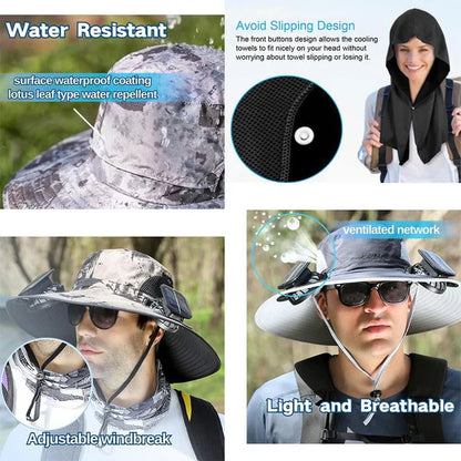 Ultralight Solar Fan Sun Hat – Built-in Fan, UV Protection & Featherlight Design