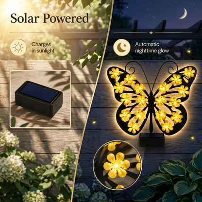 Solar-Powered LED Butterfly Garden Light