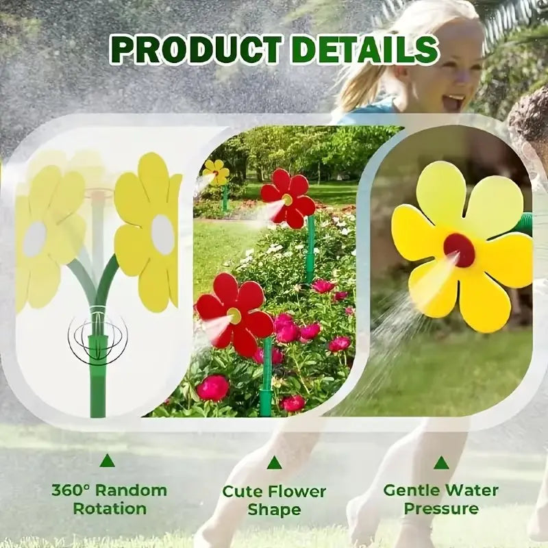 Sunflower Sprinkler Toy for Kids – Spinning Water Play for Backyard & Garden Fun