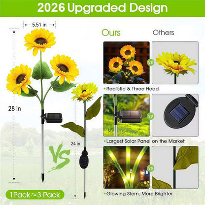 🌻Sunflower Solar Garden Lights – Waterproof Outdoor Stake Lights for Yard & Patio Décor