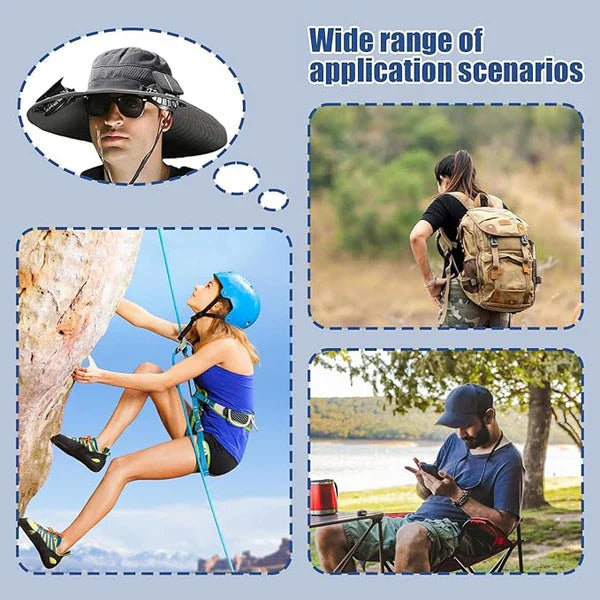 Ultralight Solar Fan Sun Hat – Built-in Fan, UV Protection & Featherlight Design