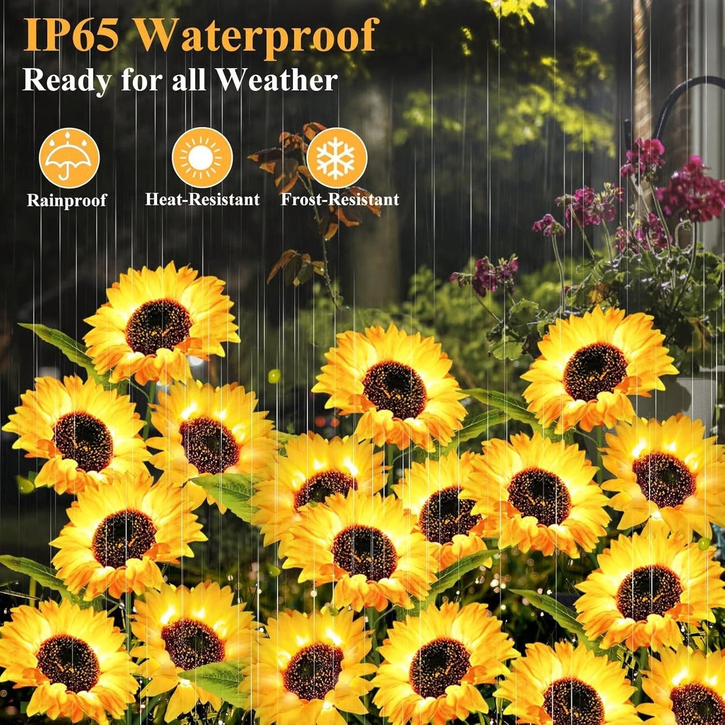 🌻Sunflower Solar Garden Lights – Waterproof Outdoor Stake Lights for Yard & Patio Décor