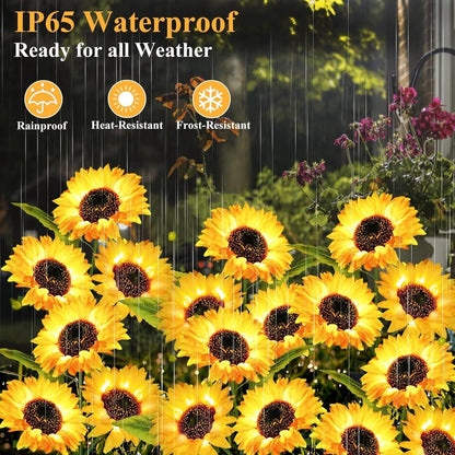 🌻Sunflower Solar Garden Lights – Waterproof Outdoor Stake Lights for Yard & Patio Décor