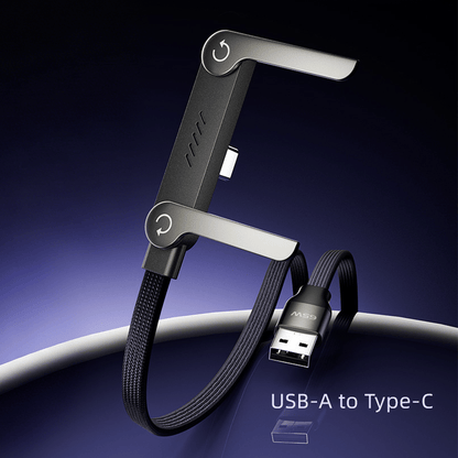 240W Braided Fast Charging Cable with Built-in Phone Stand – USB-C Compatible