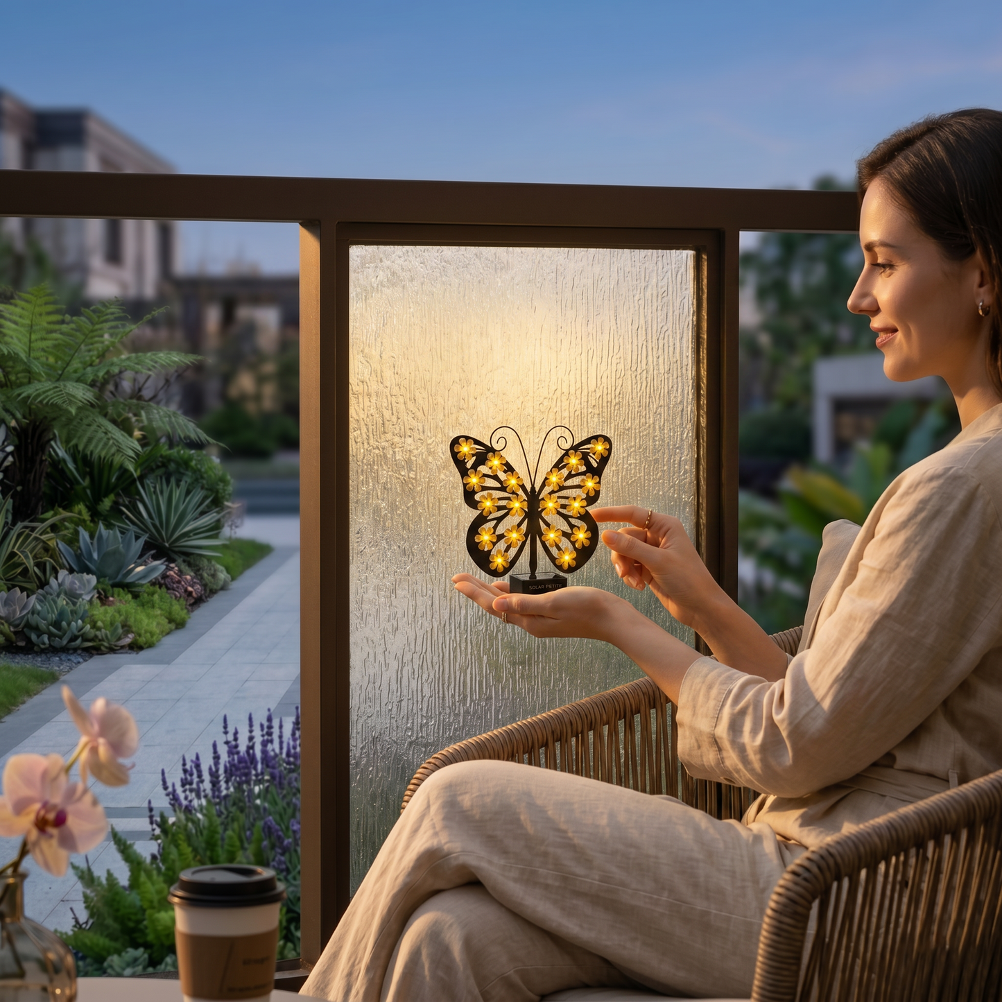 Solar-Powered LED Butterfly Garden Light
