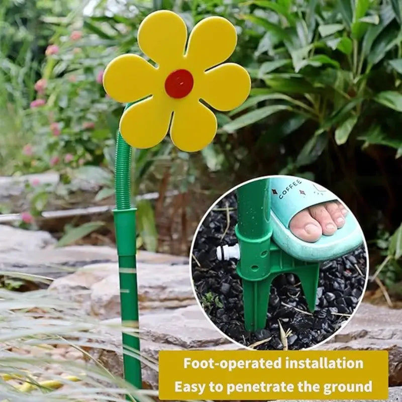 Sunflower Sprinkler Toy for Kids – Spinning Water Play for Backyard & Garden Fun