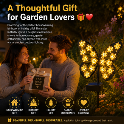 Solar-Powered LED Butterfly Garden Light
