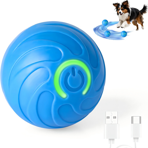 Interactive Automatic Dog Toy Ball – USB Rechargeable, Self-Rolling & Keeps Dogs Active