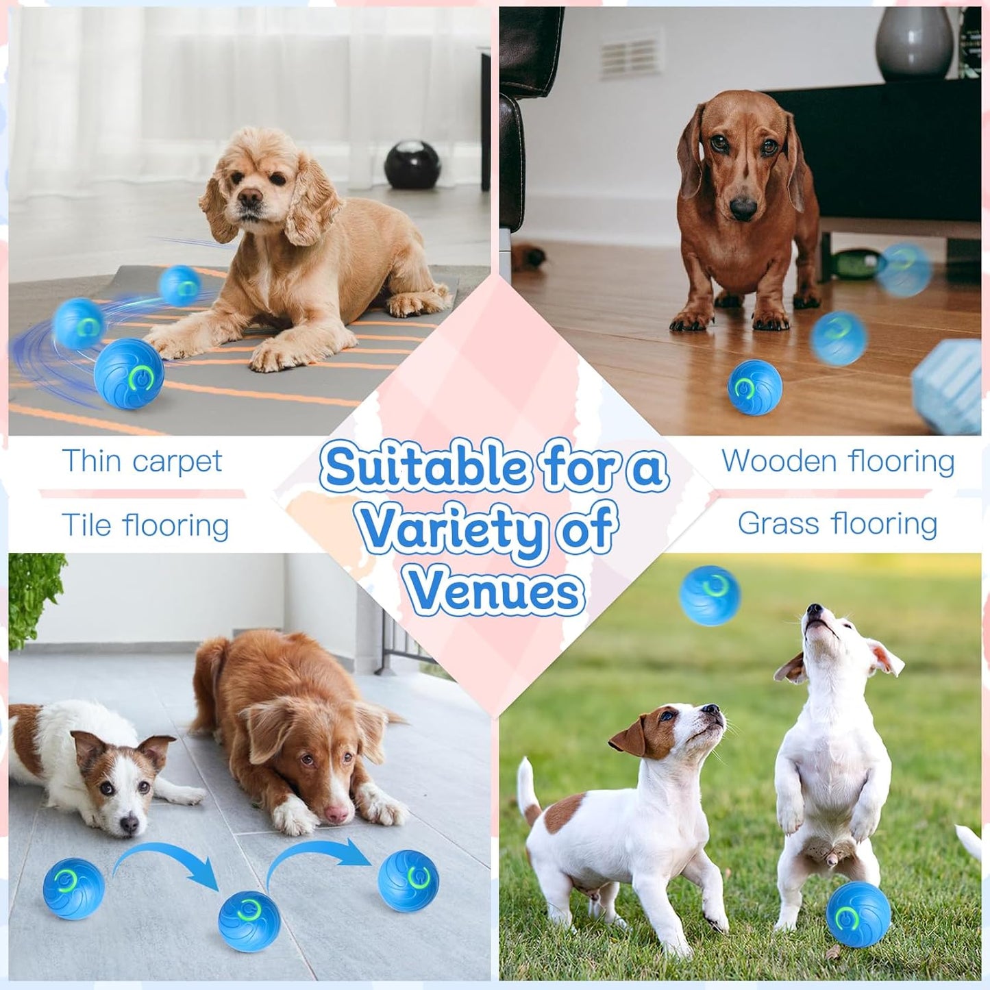 Interactive Automatic Dog Toy Ball – USB Rechargeable, Self-Rolling & Keeps Dogs Active