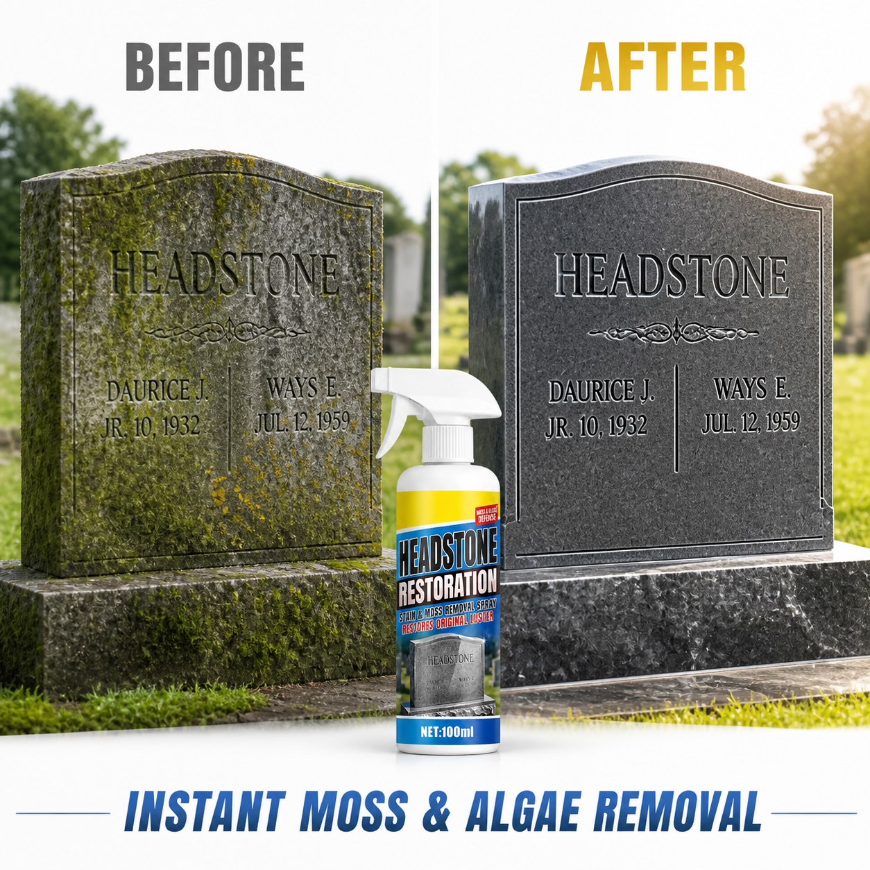 Fast-Acting Headstone Restoration & Cleaning Spray