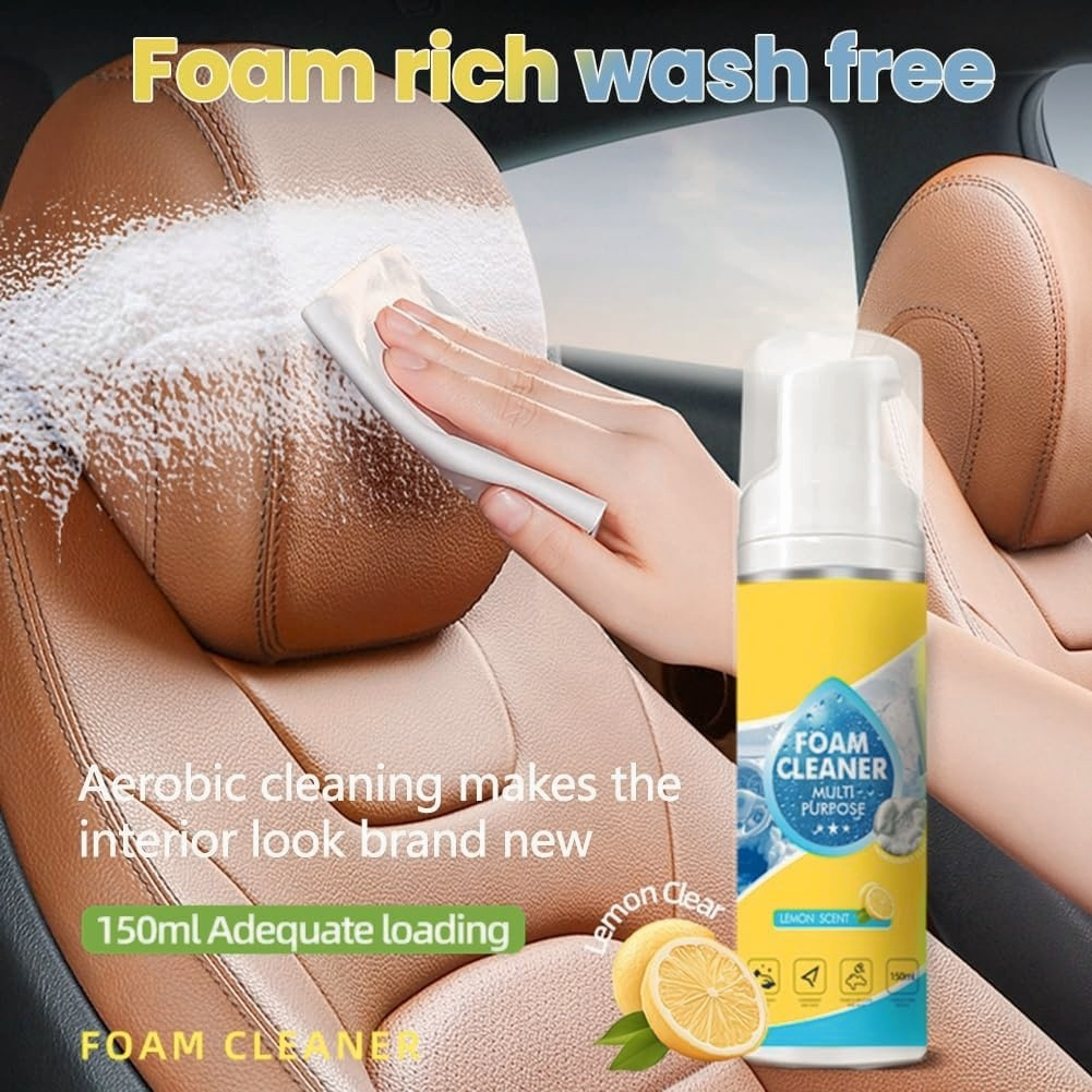 All-in-One Cleaner Kit – Wipe & Sponge for Car Interior, Shoes & Leather Bags