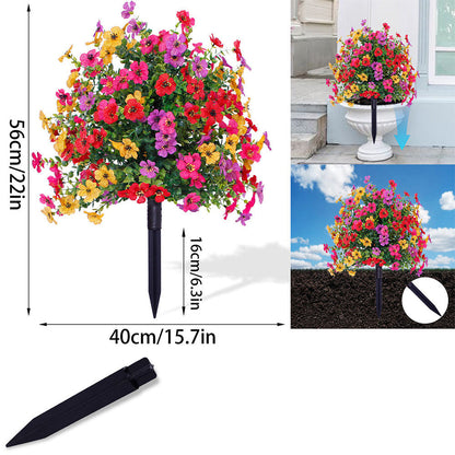 No-Fade Outdoor Hanging Flowers – UV-Resistant Artificial Floral Decorations