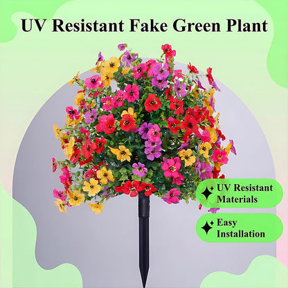 No-Fade Outdoor Hanging Flowers – UV-Resistant Artificial Floral Decorations